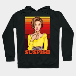 Pop Art-Comic Style Retro-Vintage Suspish Hoodie